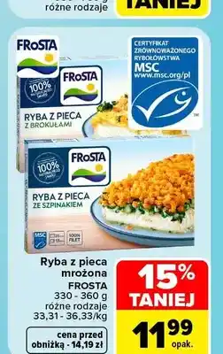 Carrefour Ryba z pieca z brokułami mrożona Frosta oferta