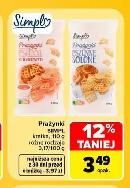 Carrefour Prażynki pszenne ketchupowe Simpl oferta