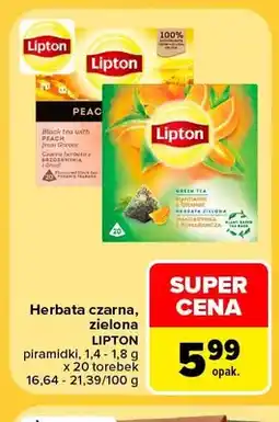 Carrefour Herbata czarna z brzoskwinią Lipton oferta