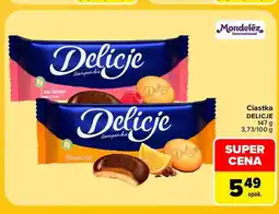 Carrefour Ciastka Delicje Szampańskie o smaku malinowym oferta