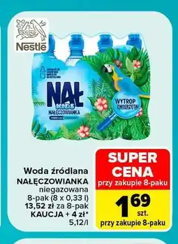 Carrefour Woda źródlana niegazowana Nałęczowianka 8-pak oferta