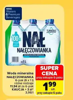 Carrefour Woda mineralna Nałęczowianka 6-pak oferta