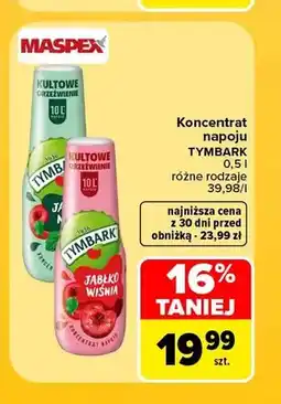 Carrefour Koncentrat napoju Tymbark Jabłko Wiśnia oferta