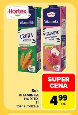 Carrefour Sok Vitaminka Uroda marchew Hortex oferta
