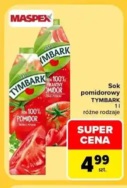 Carrefour Sok pomidorowy pikantny Tymbark 100% oferta
