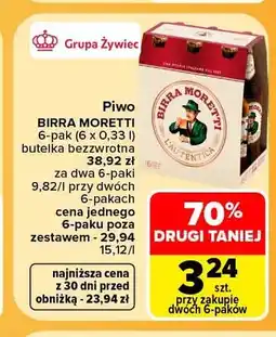 Carrefour Piwo Birra Moretti 6-pak oferta
