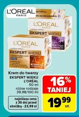 Carrefour Krem do twarzy Ekspert Wieku L'Oréal oferta