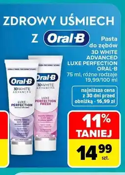 Carrefour Pasta do zębów Oral-B 3D White Advanced Luxe Perfection oferta