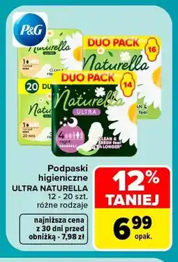 Carrefour Podpaski higieniczne Naturella Ultra oferta
