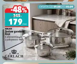 Biedronka Zestaw garnków First Gerlach 6 elementów z pokrywami oferta