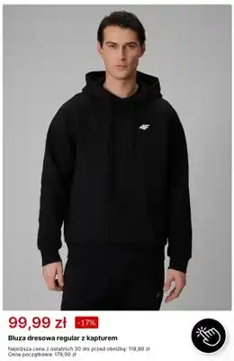 Bluza dresowa regular z kapturem 4F