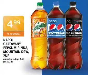 ABC Napój gazowany Pepsi, Mirinda, Mountain Dew, 7UP 1,5l oferta