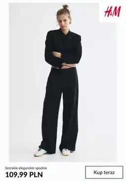 H&M Szerokie eleganckie spodnie H & M oferta