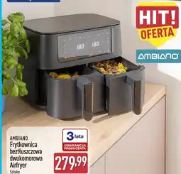 ALDI AMBIANO Frytkownica beztłuszczowa dwukomorowa Airfryer oferta