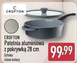ALDI CROFTON Patelnia aluminiowa z pokrywką 28 cm oferta