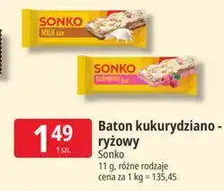 E.Leclerc Baton kukurydziano-ryżowy mleczny Sonko oferta