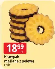 E.Leclerc Ciastka krawpak maślane z polewą Lech oferta