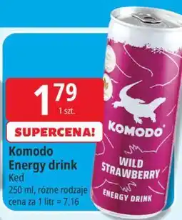 E.Leclerc Napój wild strawberry Komodo Energy Drink oferta