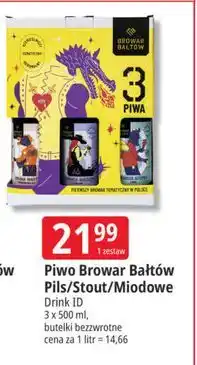 E.Leclerc Piwo pils + stout miodowe Browar Bałtów oferta