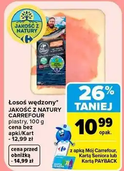 Carrefour Łosoś wędzony plastry Jakość Z Natury Carrefour oferta