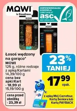 Carrefour Łosoś wędzony na gorąco słodka papryka Mowi oferta