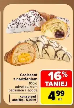 Carrefour Croissant z nadzieniem jagodowo-śmietankowym oferta