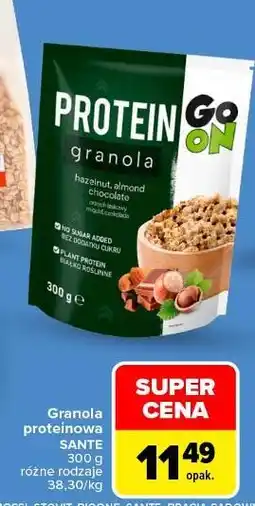Carrefour Granola czekoladowa z orzechami Sante Go On! Protein oferta