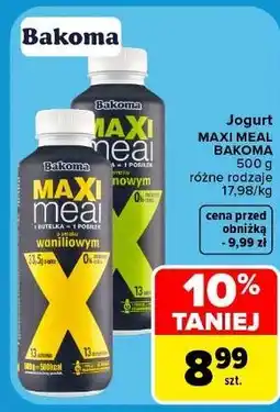 Carrefour Jogurt bananowy Bakoma Maxi Meal oferta