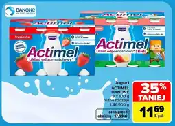 Carrefour Jogurt kids truskawka i banan Danone Actimel oferta