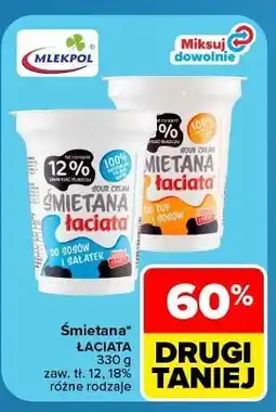 Carrefour Śmietana 12% Łaciata oferta