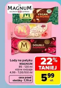 Carrefour Lód almond Algida Magnum Vegan oferta