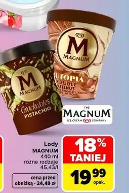Carrefour Lody crackables pistachio Algida Magnum oferta