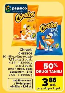 Carrefour Chrupki serowo-ketchupowe spirals Cheetos oferta