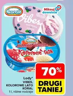 Carrefour Lody śmietankowo-truskawkowo-czekoladowe Koral Kolorowe Lato oferta