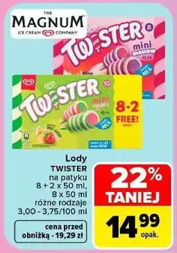 Carrefour Lód mini mallow Algida Twister oferta
