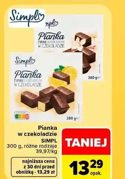 Carrefour Pianka śmietankowa w czekoladzie Simpl oferta