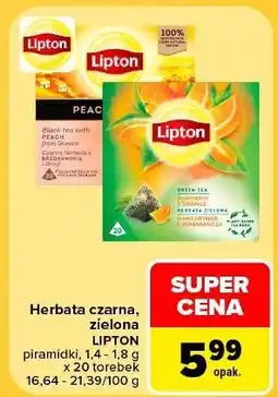 Carrefour Herbata brzoskwinia i mango Lipton Fruit Infusion oferta