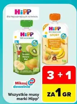 Carrefour Mus jabłko-gruszka-banan Hipp oferta