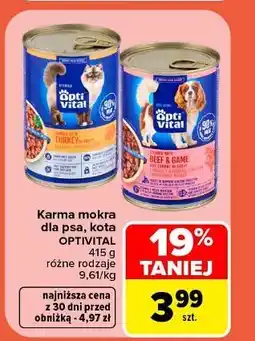 Carrefour Karma dla psa z wołowiną i dziczyzną Optivital oferta