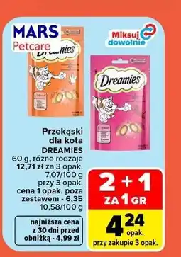 Carrefour Przysmak dla kota z wołowiną Dreamies oferta