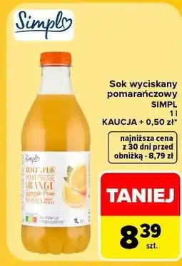 Carrefour Sok pomarańczowy Simpl oferta