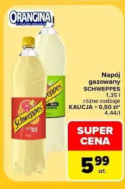 Carrefour Napój lemon zero Schweppes oferta