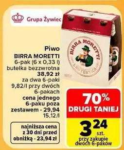 Carrefour Piwo Birra Moretti oferta