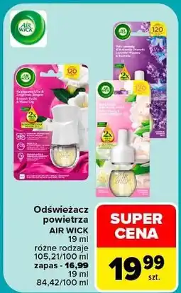 Carrefour Wkład biała peonia i kwitnący jaśmin Air Wick oferta