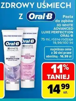 Carrefour Pasta do zębów fresh Oral-B Pro 3Dwhite Advanced oferta