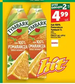 Topaz Sok pomarańcza Tymbark 100% oferta