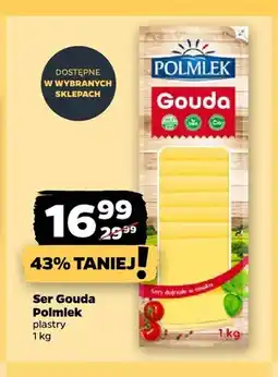 Netto Ser gouda w plastrach Polmlek oferta