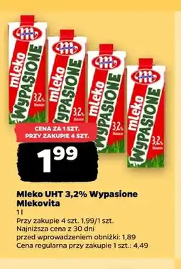 Netto Mleko UHT Mlekovita 3,2% oferta