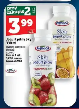 Topaz Jogurt pitny Skyr truskawka & kiwi Piątnica oferta