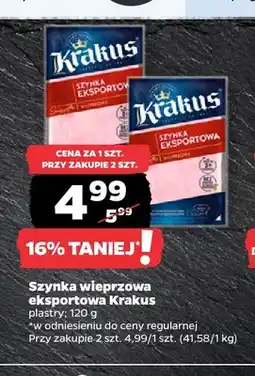 Netto Szynka wieprzowa eksportowa w plastrach Krakus oferta